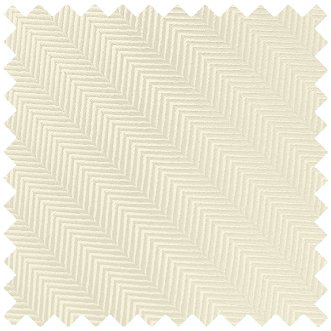 Silk Blend Chevron Tie - Mod White