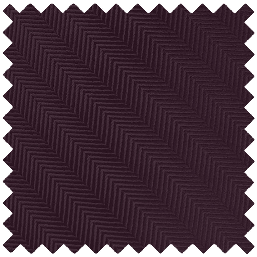 Silk Blend Chevron Tie - Bordeaux