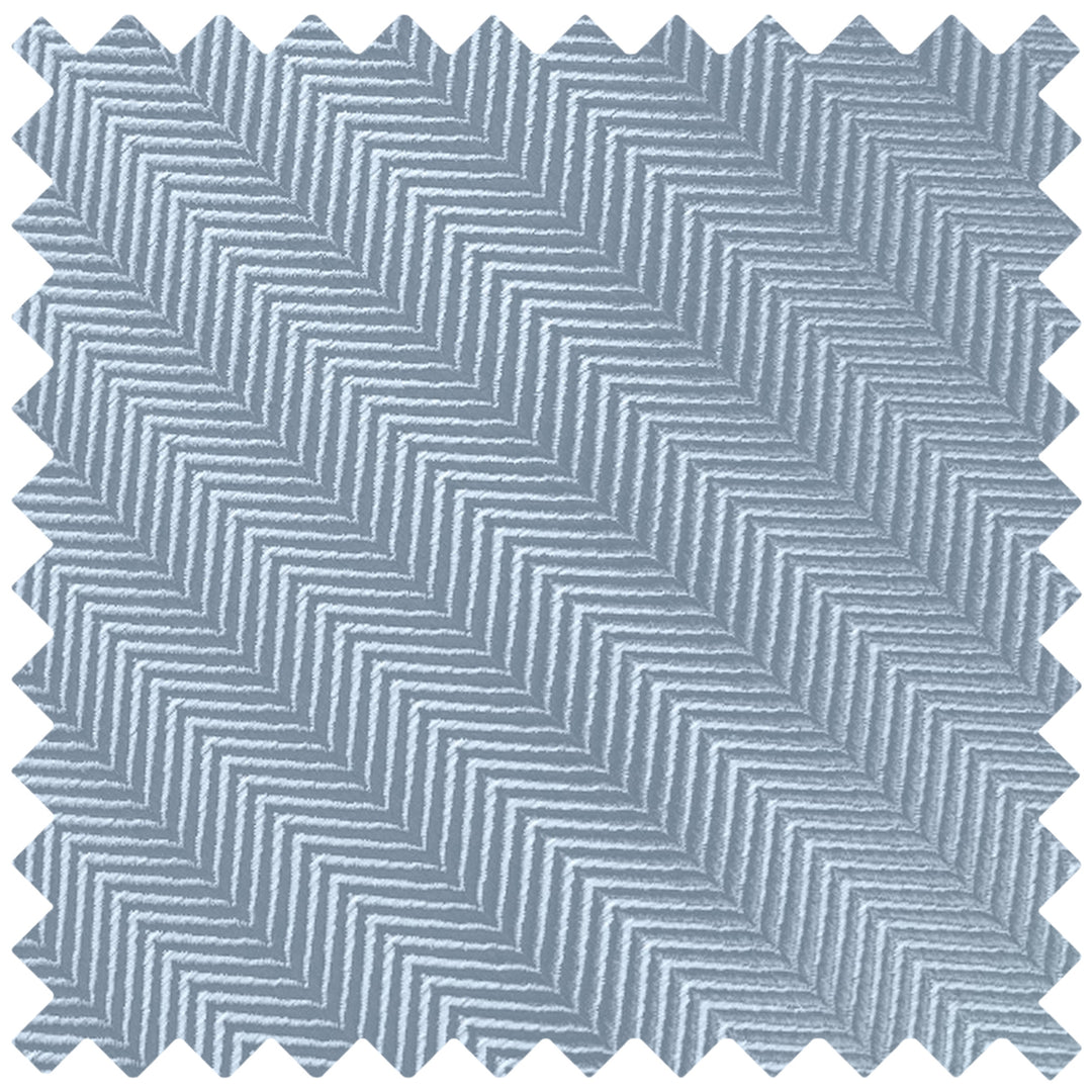 Silk Blend Chevron Tie - Dusty Blue