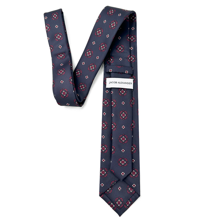 Diamond Bloom Tie - Navy