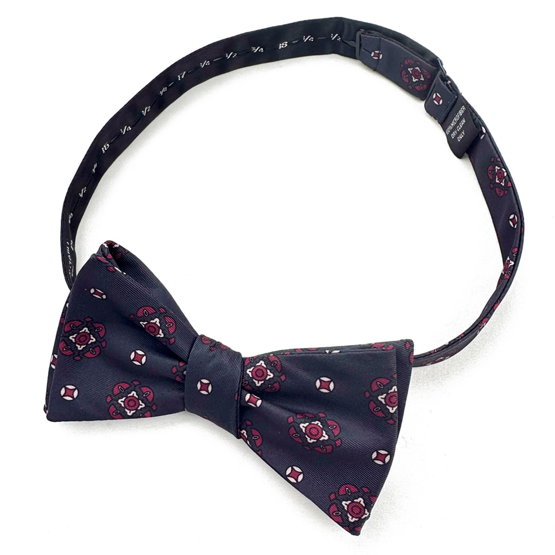 Diamond Bloom Self-Tie Bow Tie - Navy