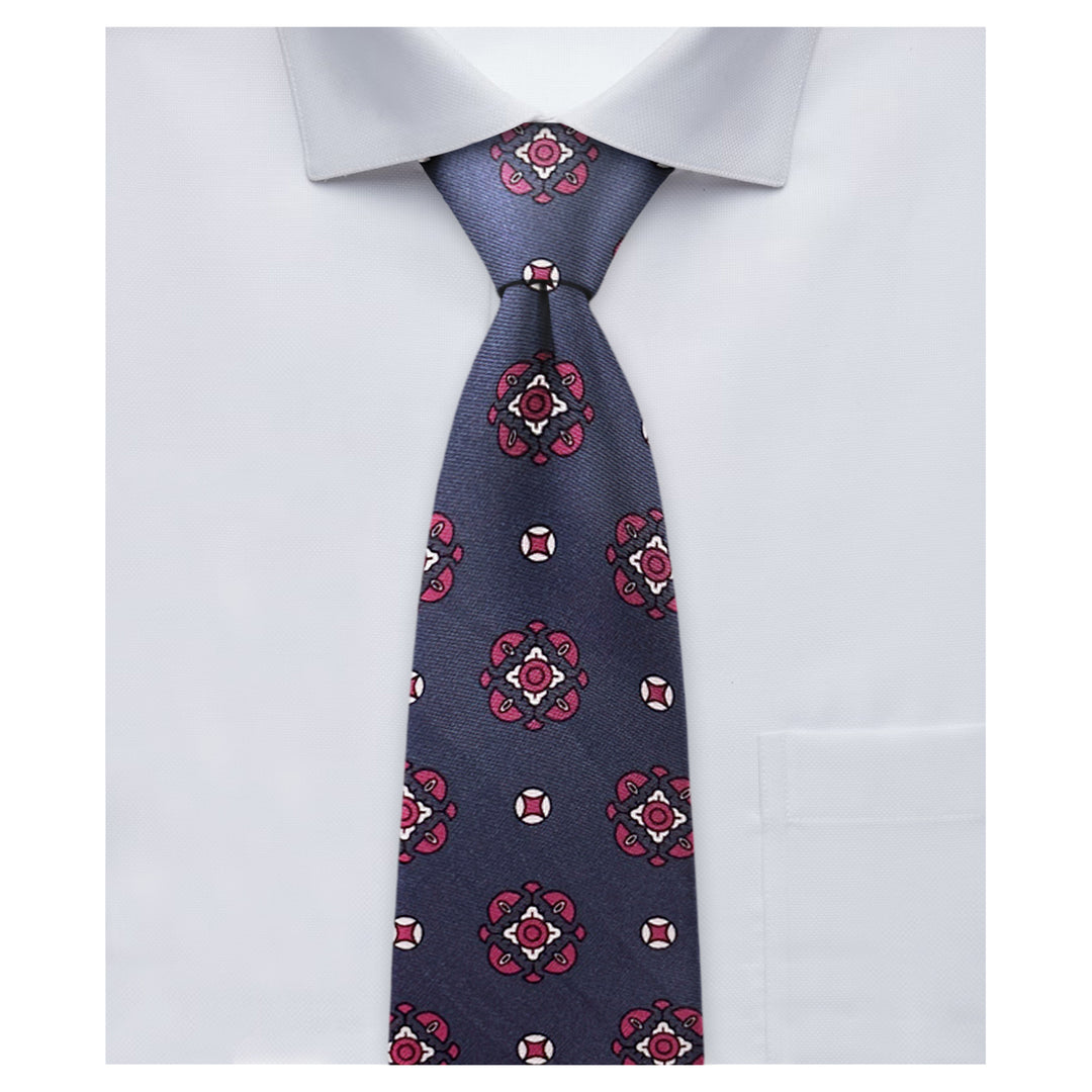 Diamond Bloom Tie - Navy