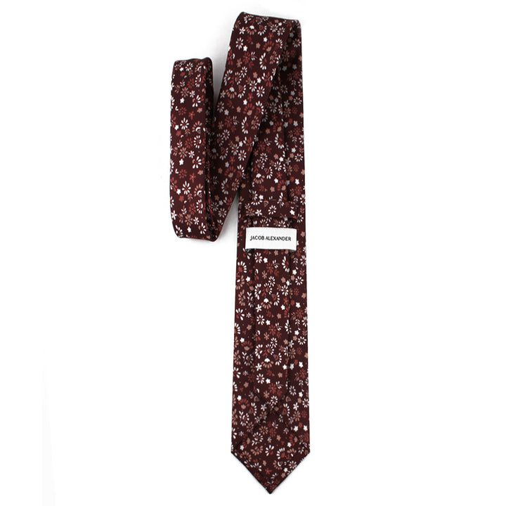 Ditsy Floral Slim Tie - Warm Floral