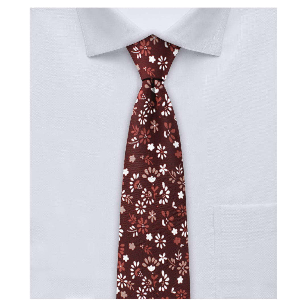 Ditsy Floral Slim Tie - Warm Floral