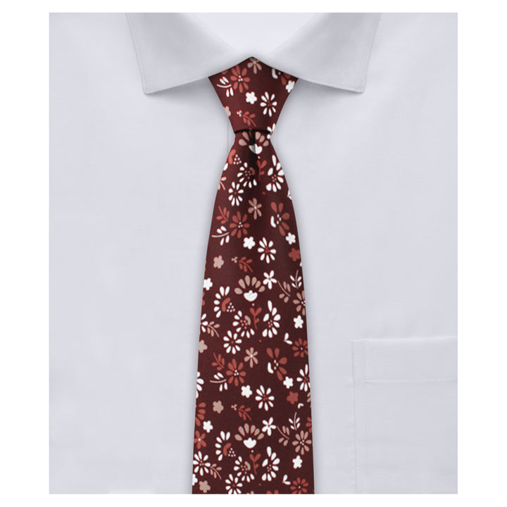 Ditsy Floral Slim Tie - Warm Floral