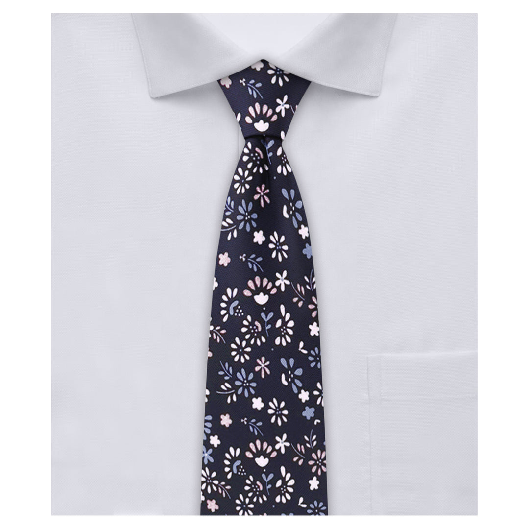 Ditsy Floral Slim Tie - Cool Floral