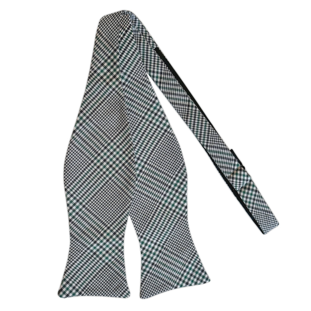 Wool Glen Plaid Self-Tie Bow Tie
