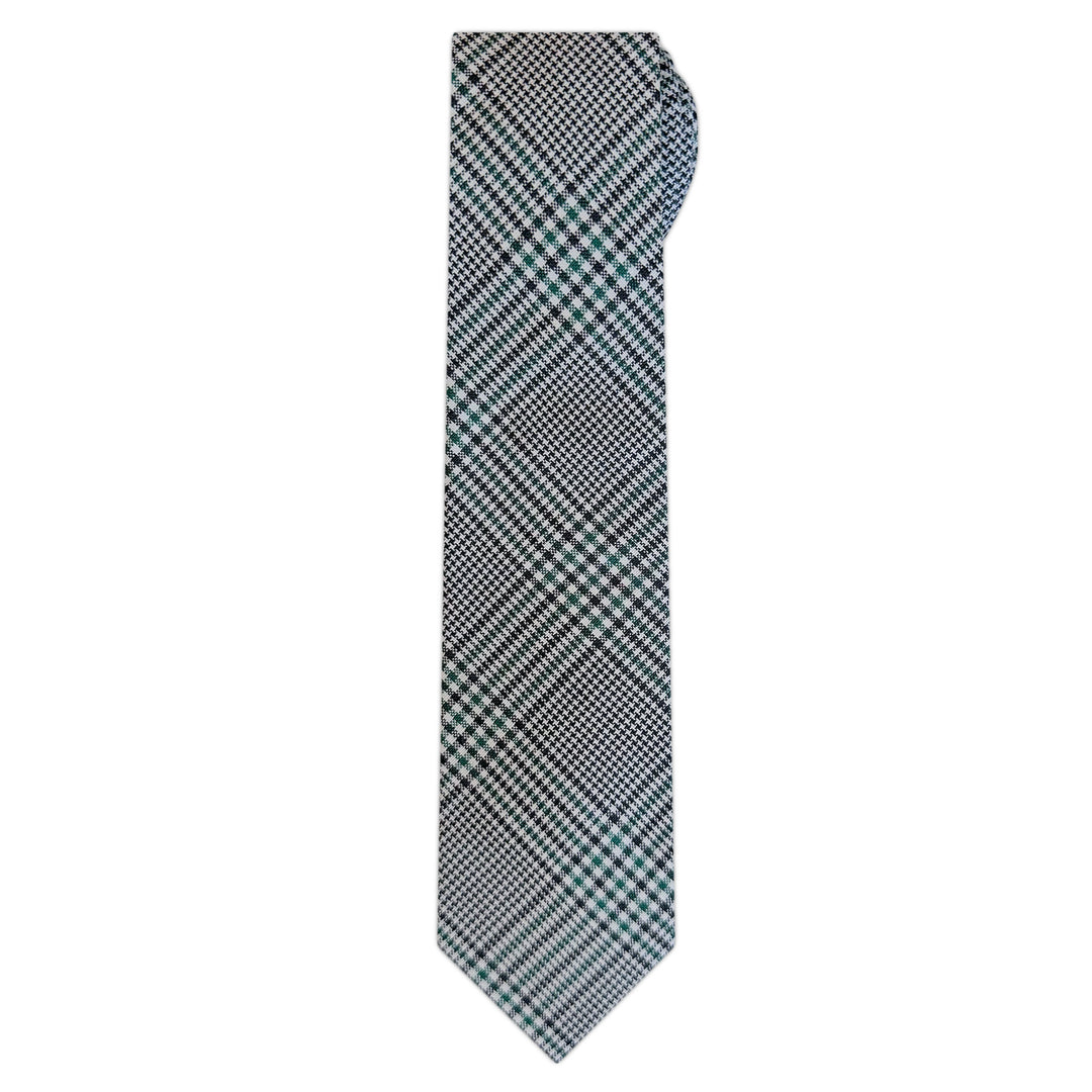 Wool Glen Plaid Slim Neck Tie