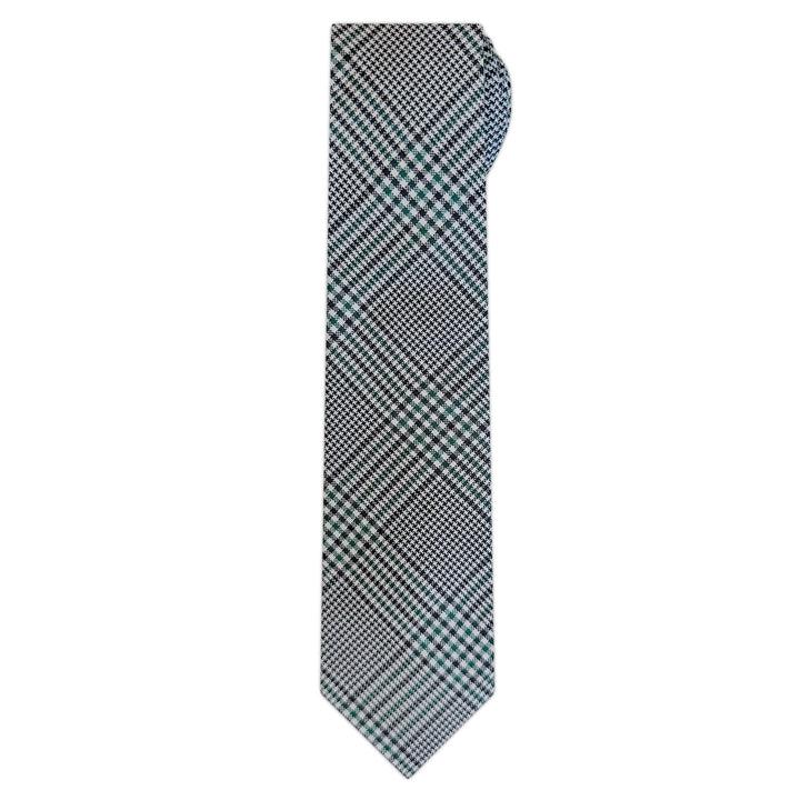 Wool Glen Plaid Slim Neck Tie