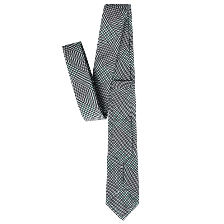 Wool Glen Plaid Slim Neck Tie