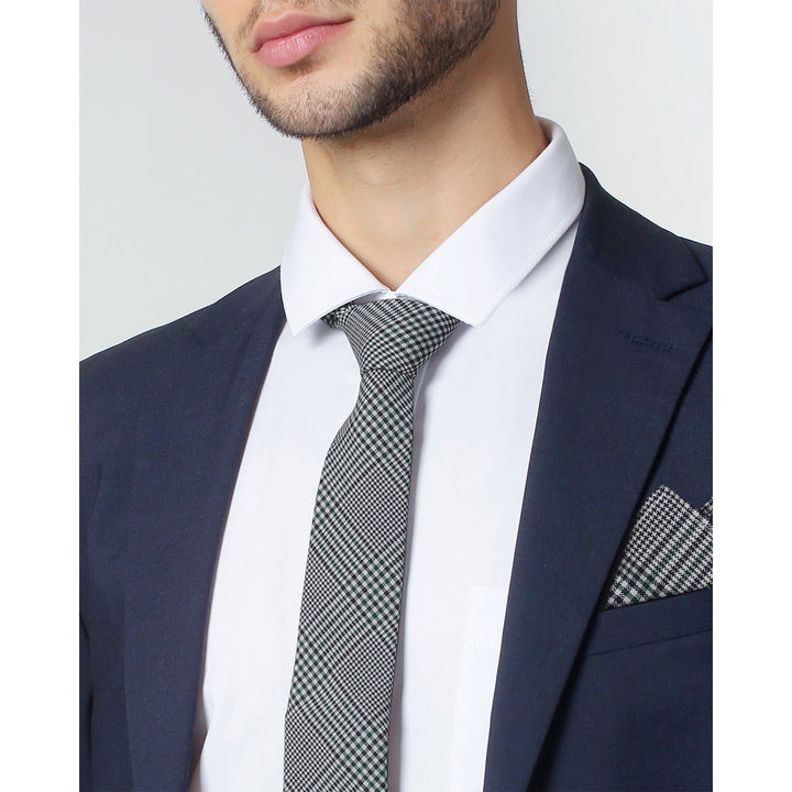 Wool Glen Plaid Slim Neck Tie