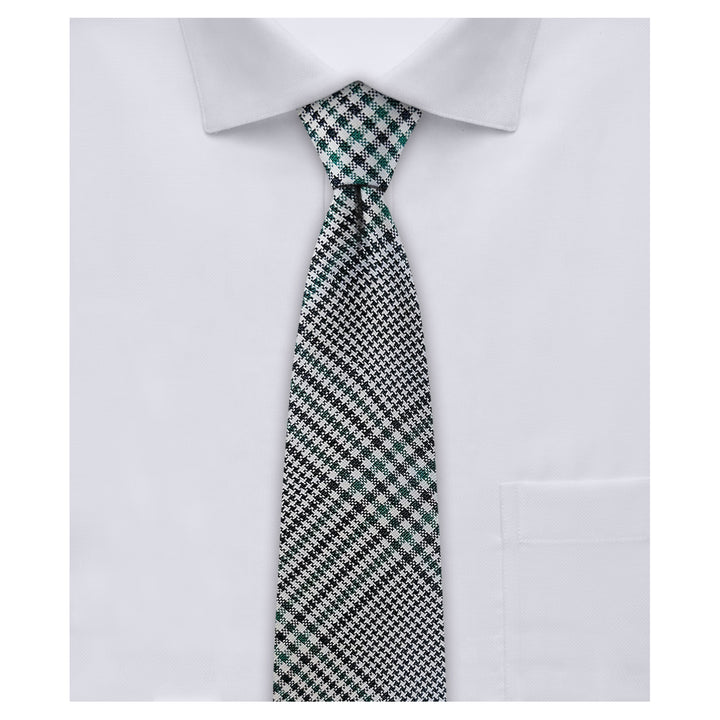 Wool Glen Plaid Slim Neck Tie