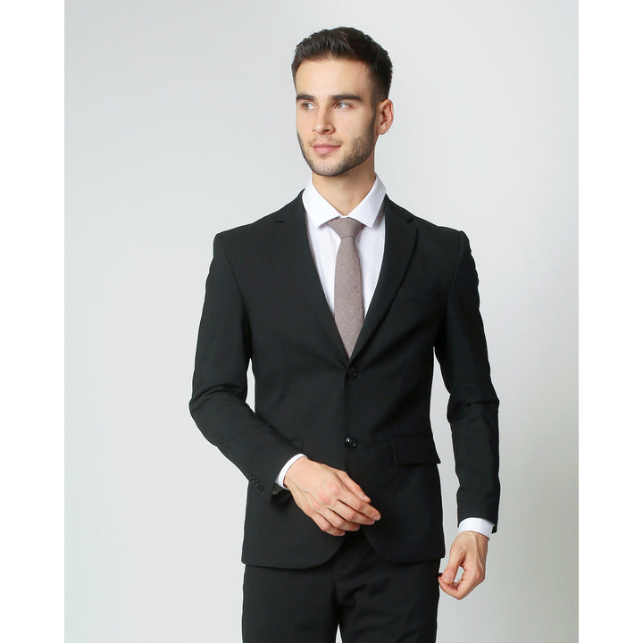 Wool Blend Herringbone Slim Tie - Tan/White