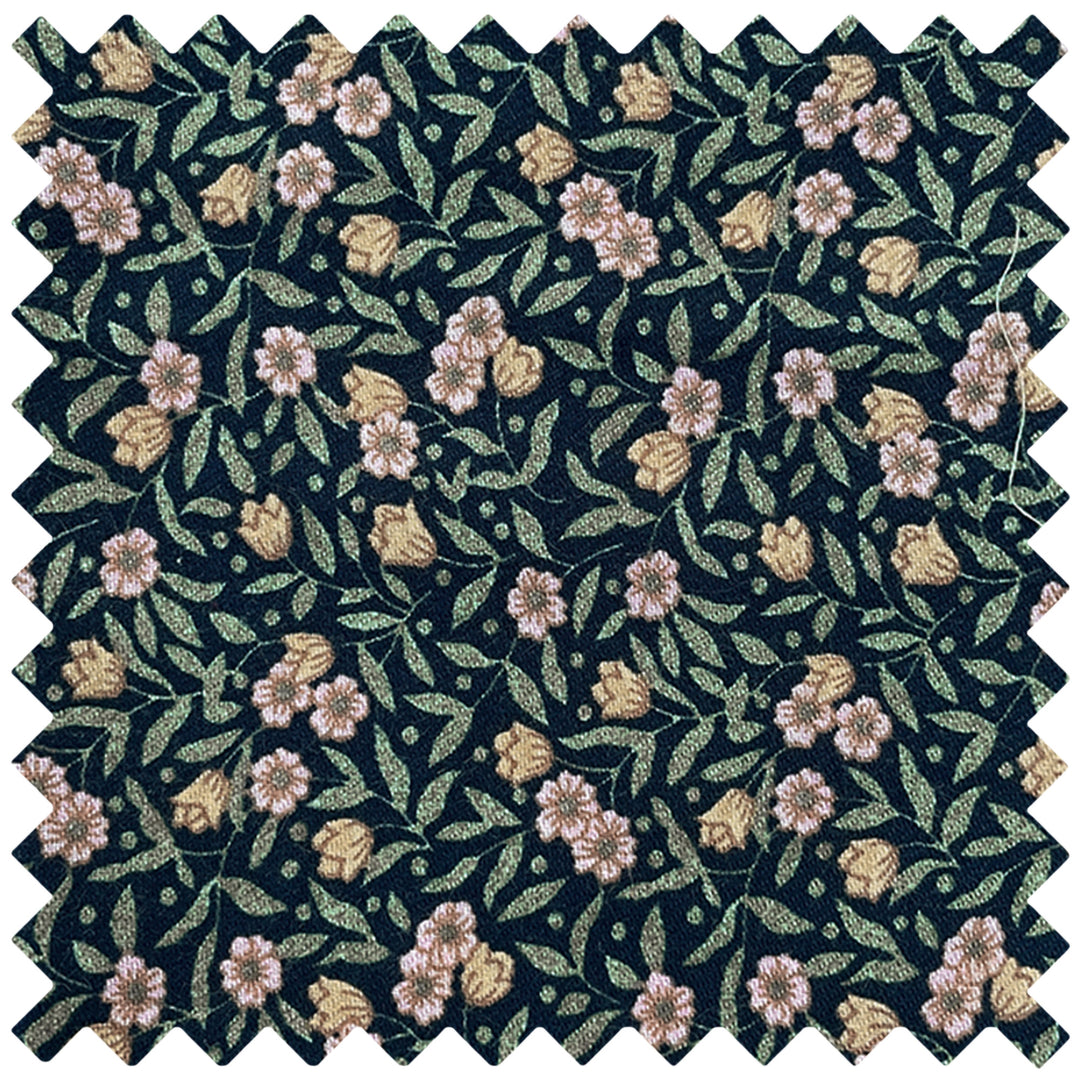 Meadow Floral Tie - Green/Navy