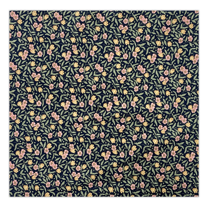 Meadow Floral Pocket Square - Green/Navy