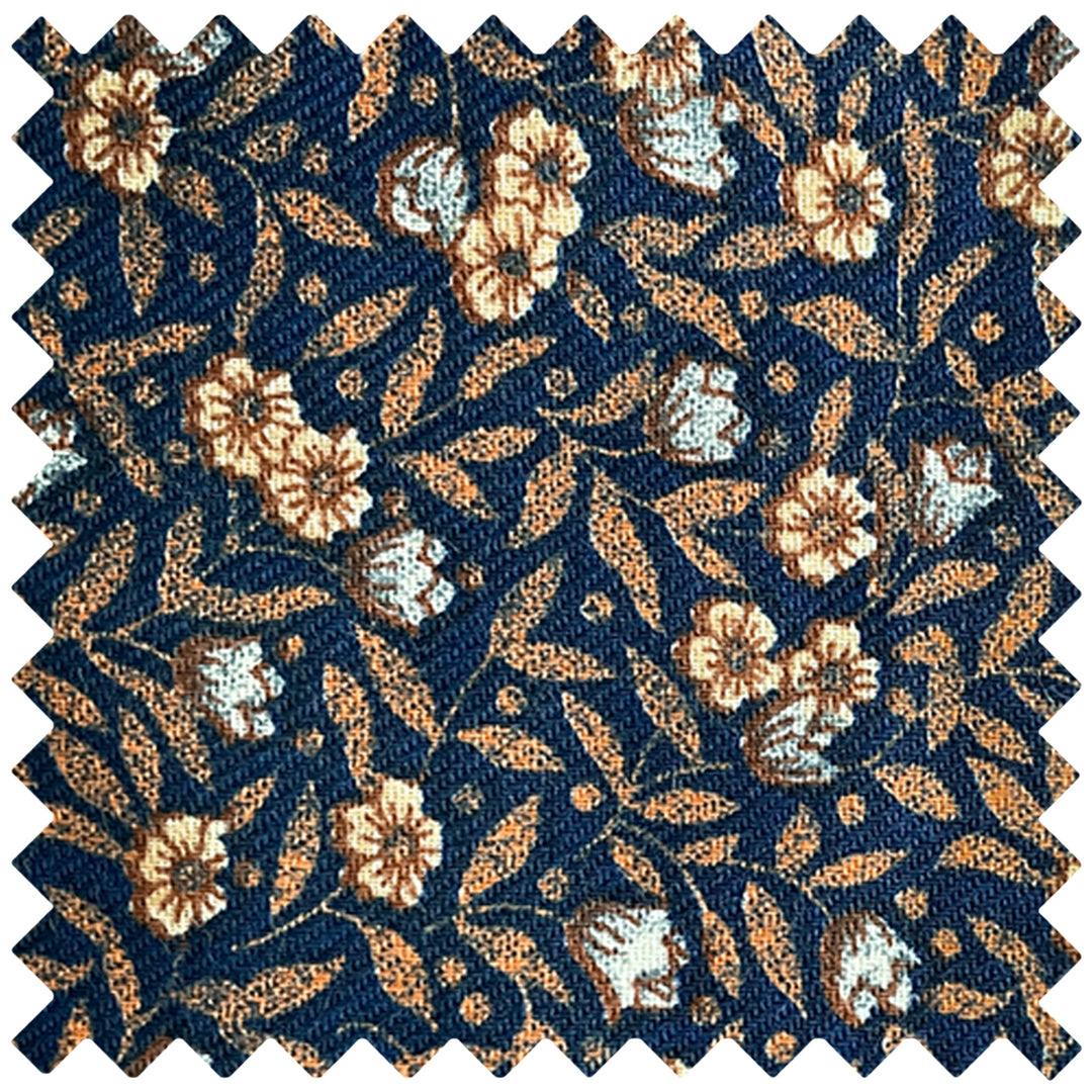 Meadow Floral Tie - Rust/Navy