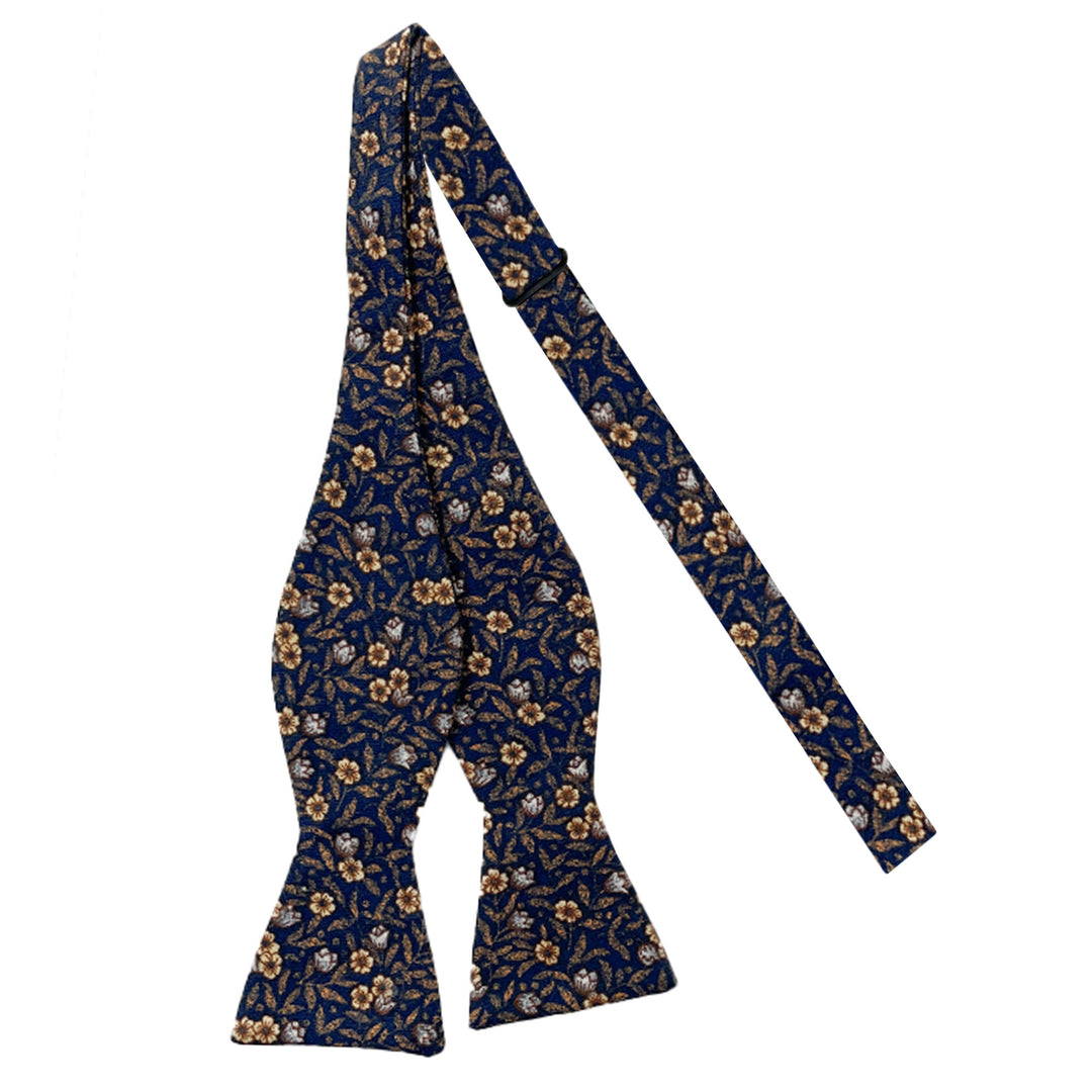 Meadow Floral Self-Tie Bow Tie - Rust/Navy