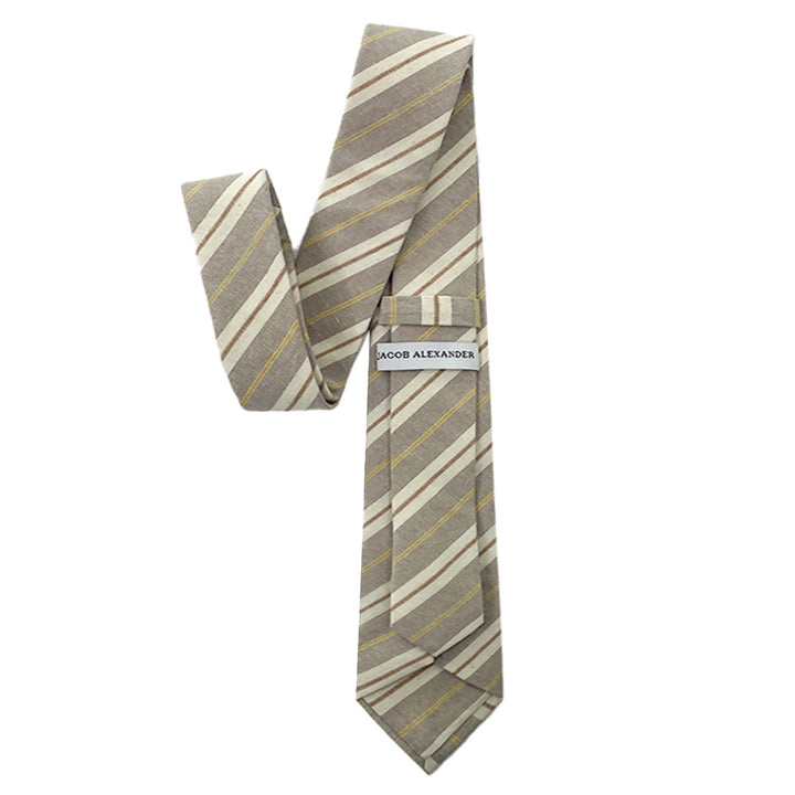Yacht Stripe Tie - Beige/Yellow