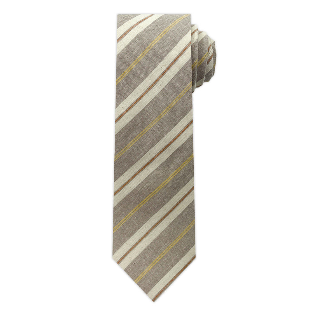Yacht Stripe Tie - Beige/Yellow