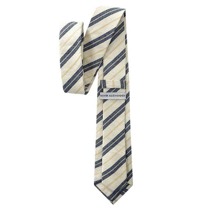 Yacht Stripe Tie - Navy/Yellow