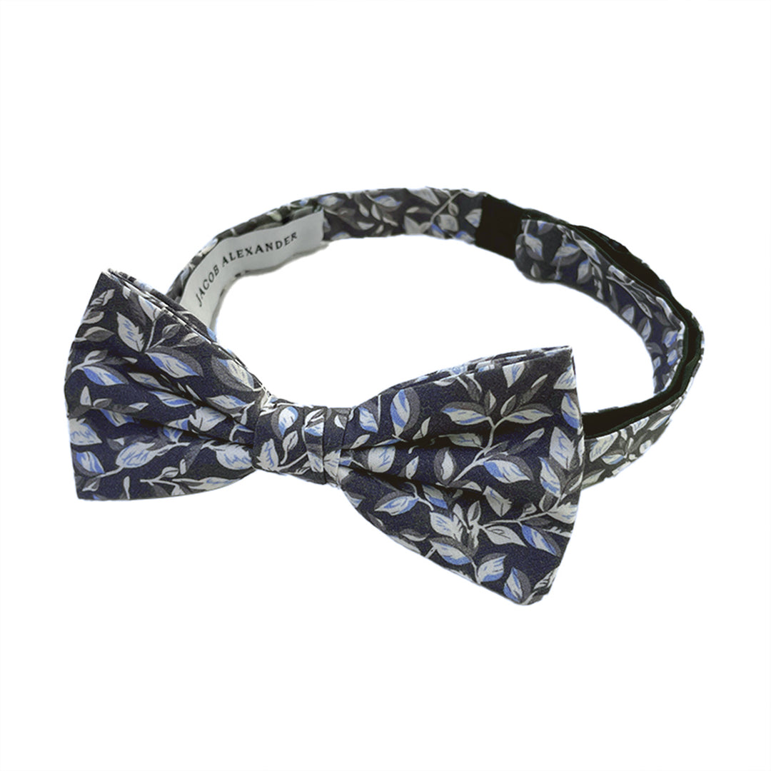 Garden Vines Banded Bow Tie - Gray