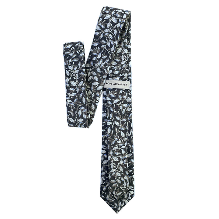 Garden Vines Slim Tie - Gray