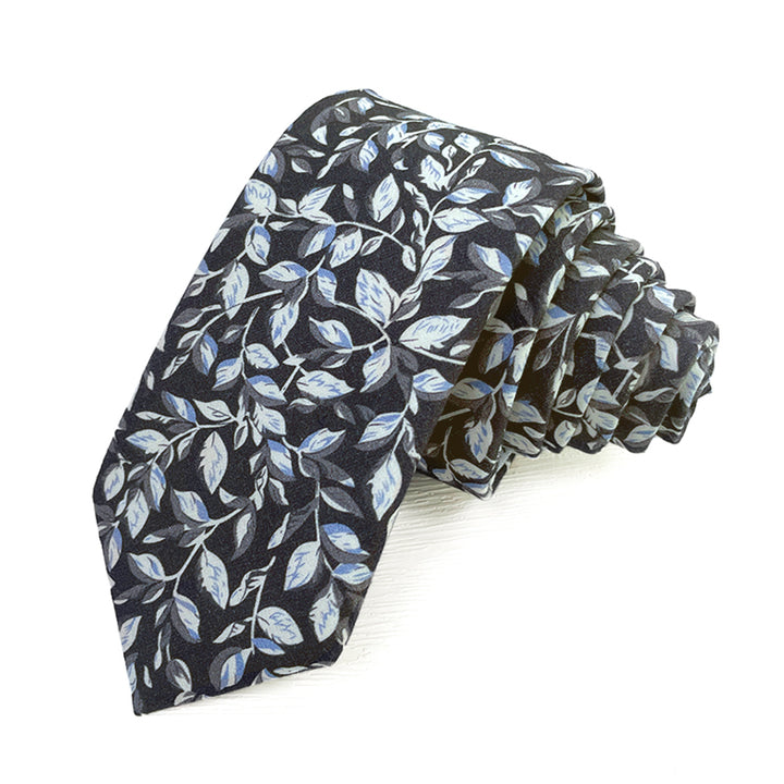Garden Vines Slim Tie - Gray