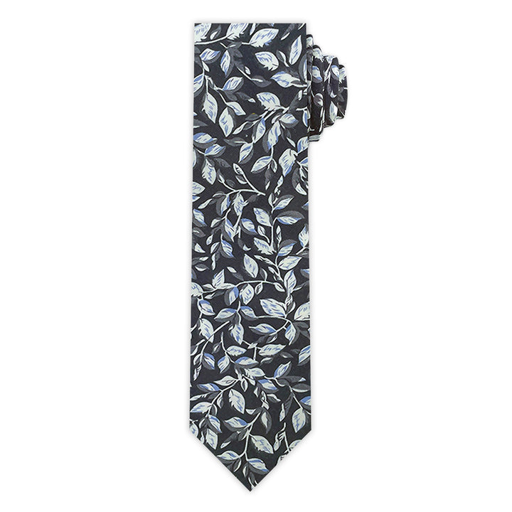 Garden Vines Slim Tie - Gray