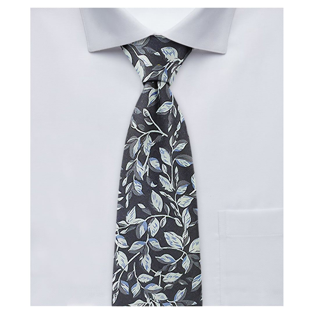 Garden Vines Tie - Gray