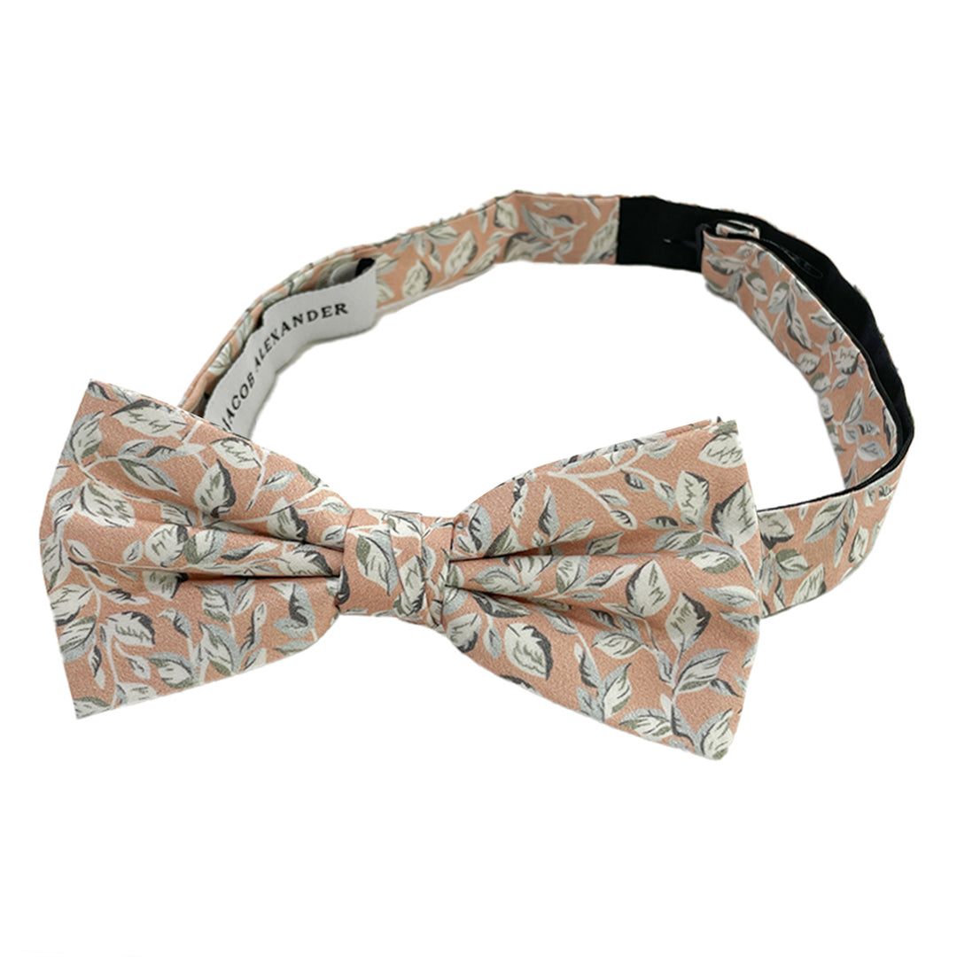 Garden Vines Banded Bow Tie - Pink