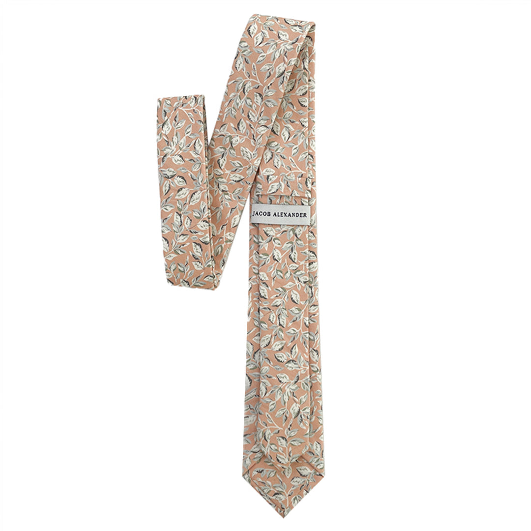 Garden Vines Slim Tie - Pink