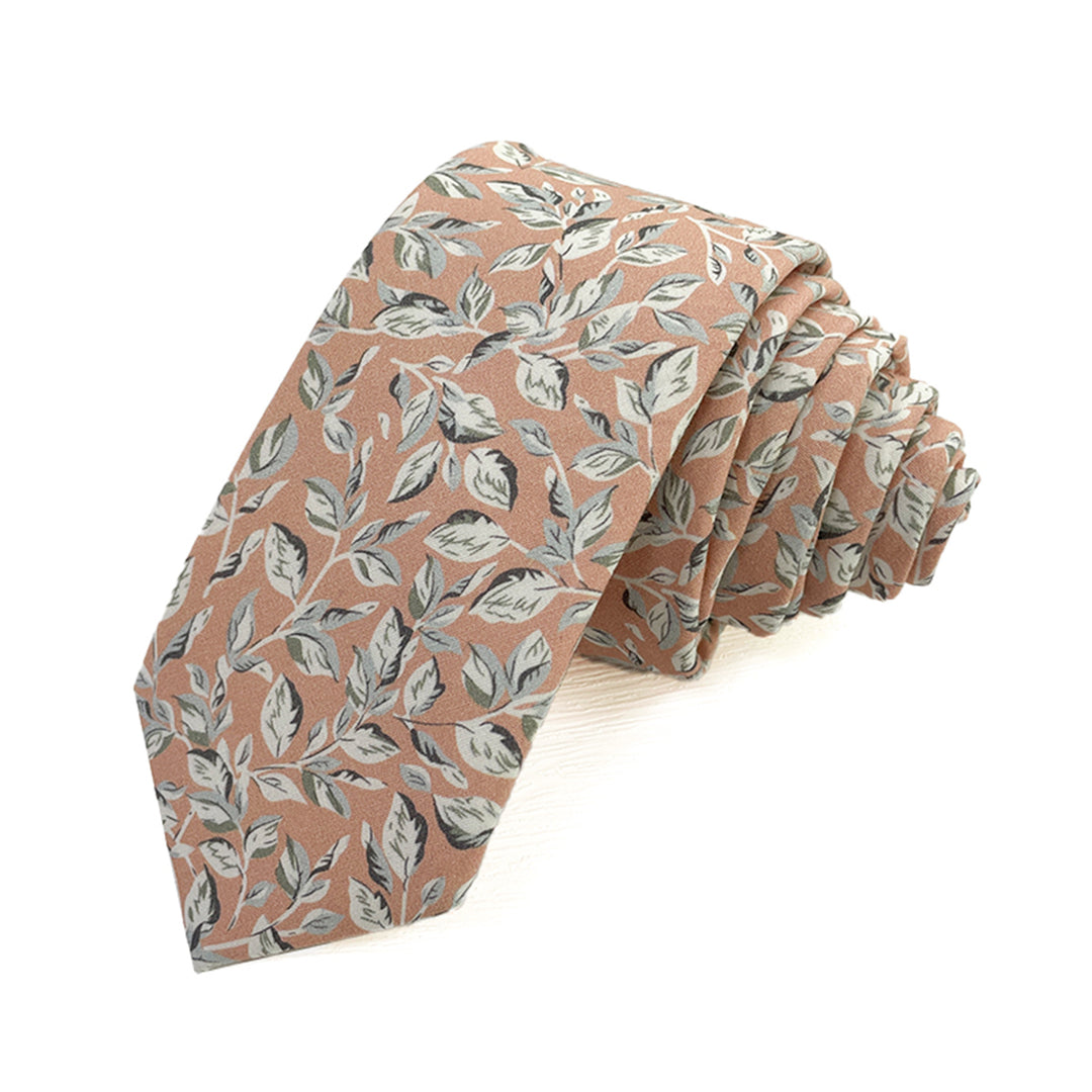 Garden Vines Slim Tie - Pink