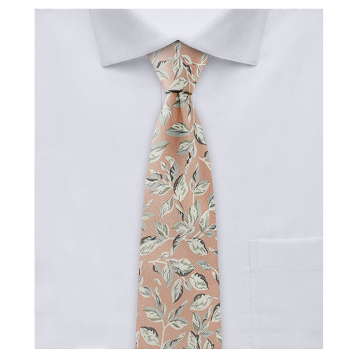 Garden Vines Slim Tie - Pink