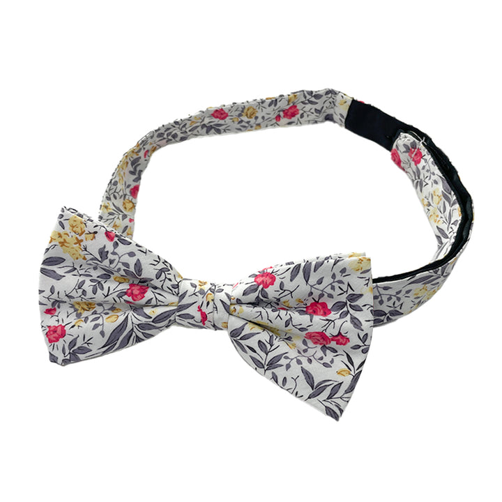 Tropic Bouquet Banded Bow Tie - Gray Multi
