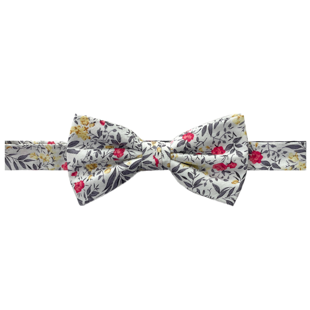 Tropic Bouquet Banded Bow Tie - Gray Multi