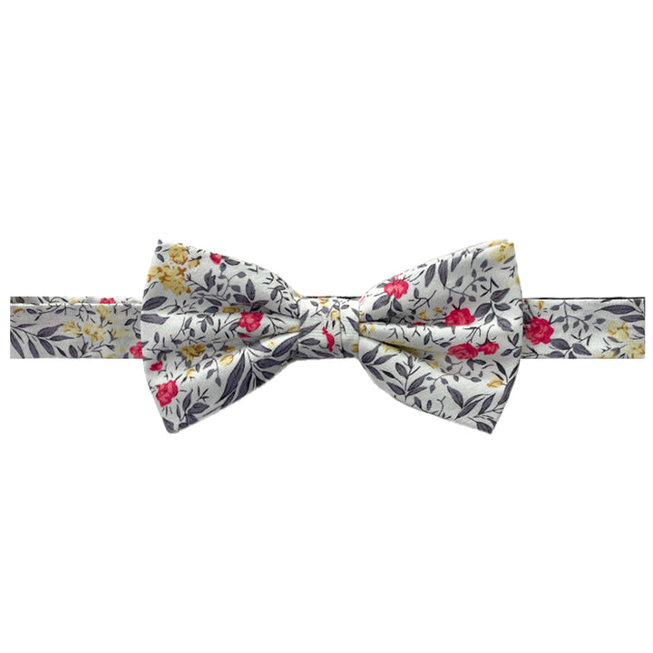 Tropic Bouquet Banded Bow Tie - Gray Multi