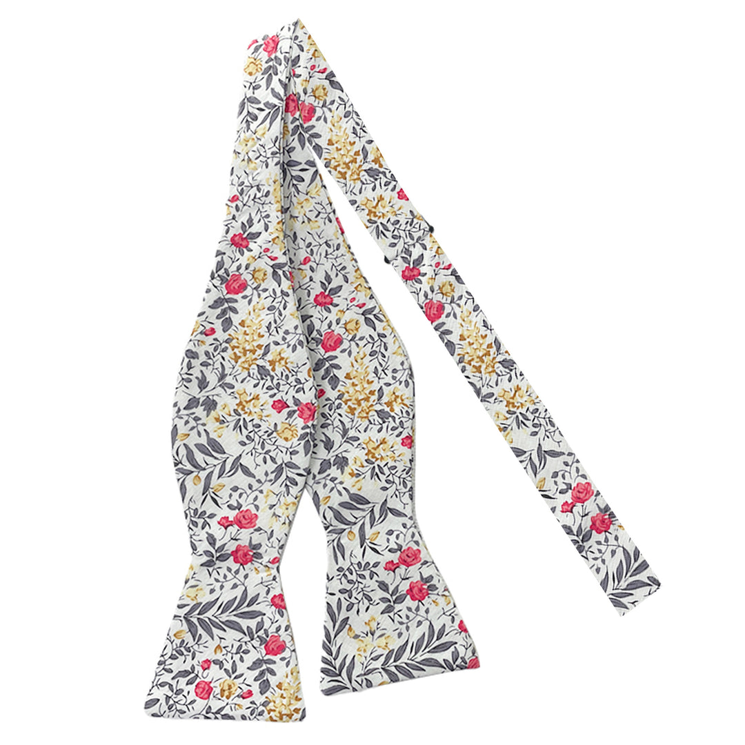 Tropic Bouquet Self-Tie Bow Tie - Gray Multi