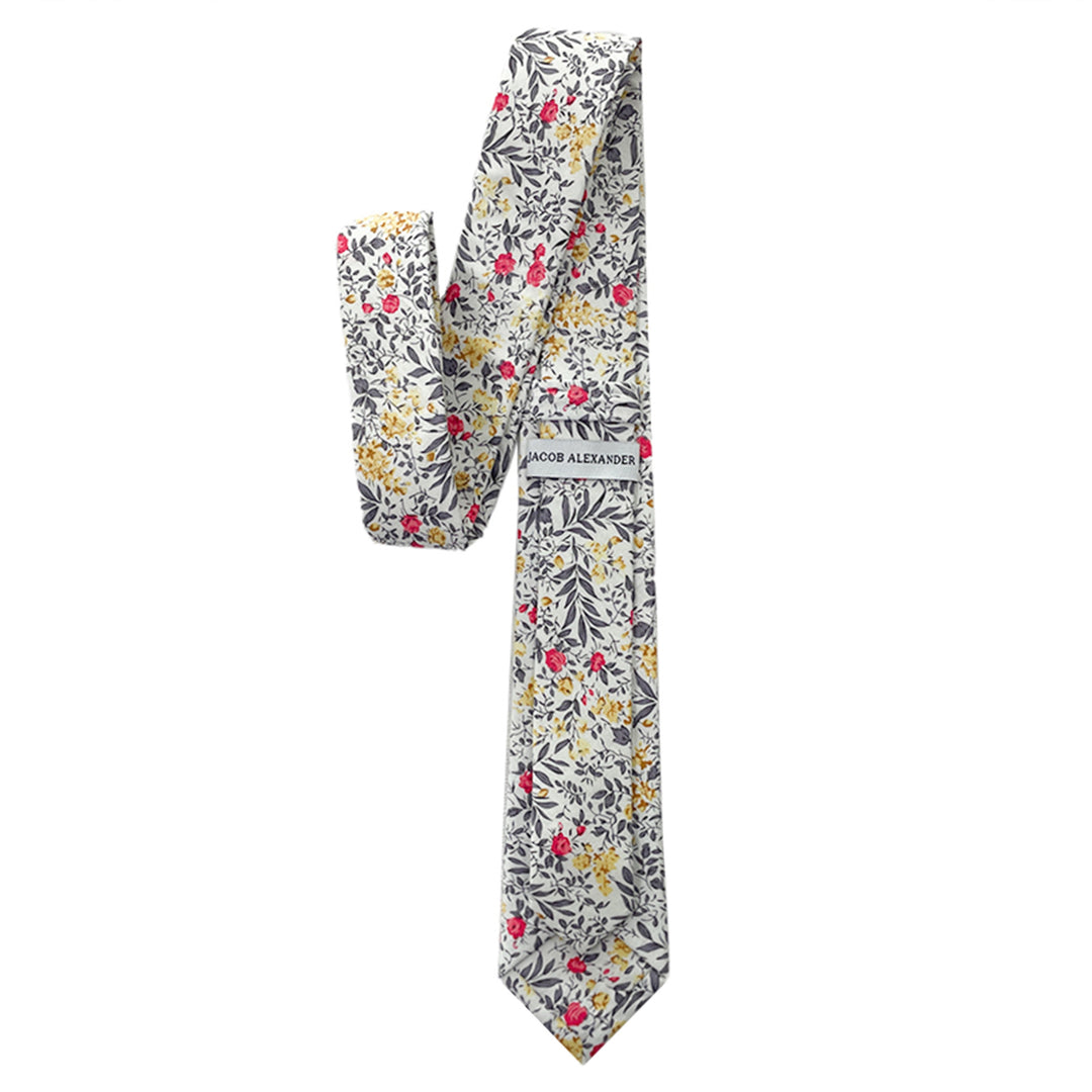 Tropic Bouquet Slim Tie - Gray Multi