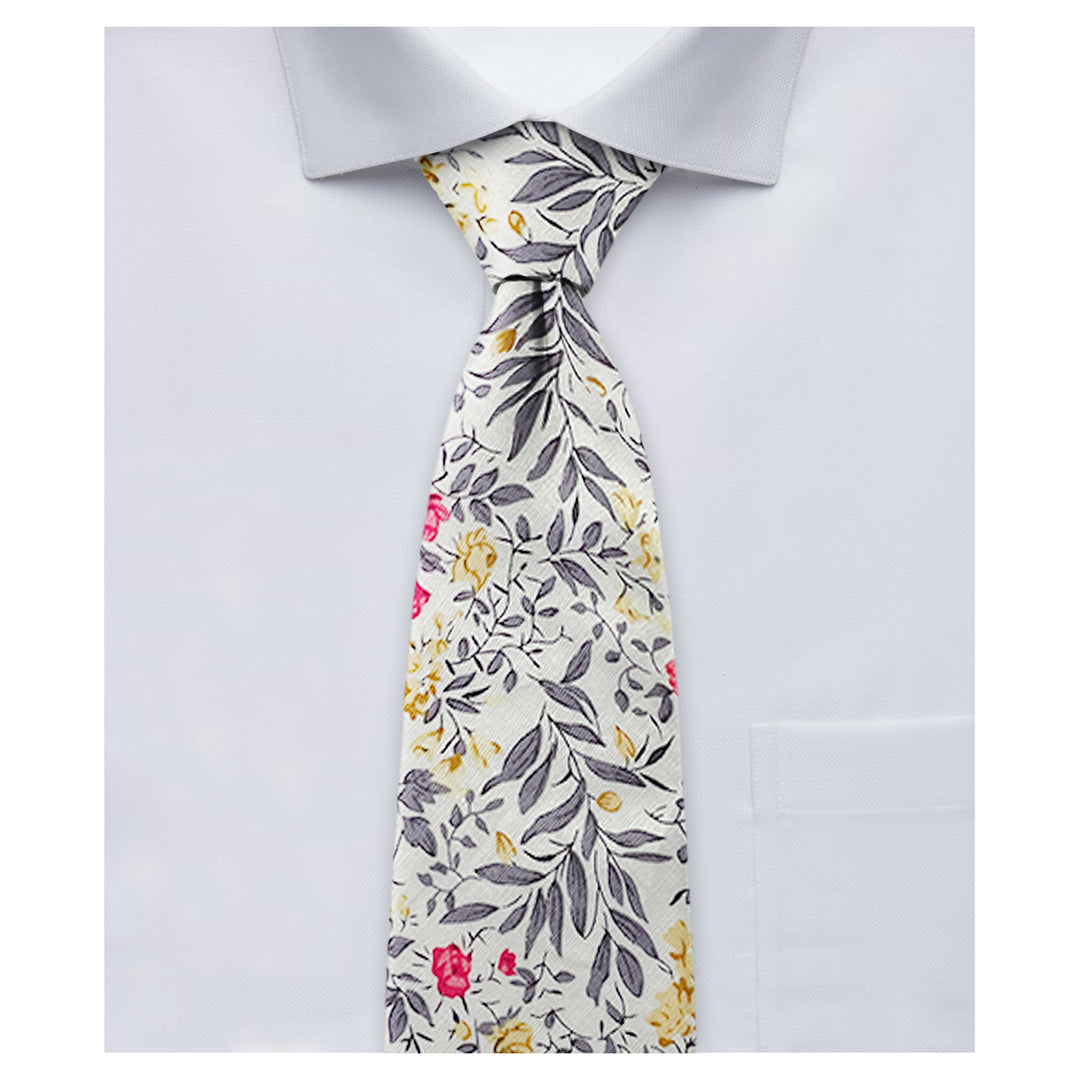 Tropic Bouquet Tie - Gray Multi