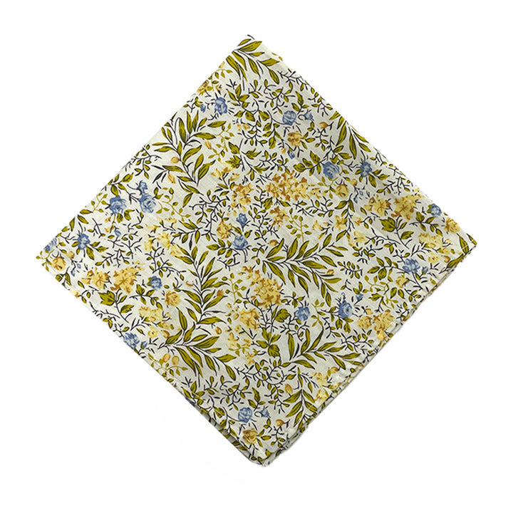 Tropic Bouquet Pocket Square - Green Multi