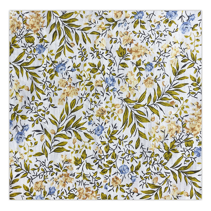 Wedding Tropic Bouquet Pocket Square - Green Multi
