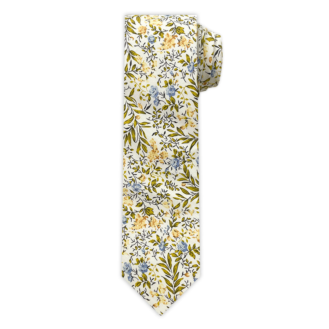 Tropic Bouquet Slim Tie - Green Multi