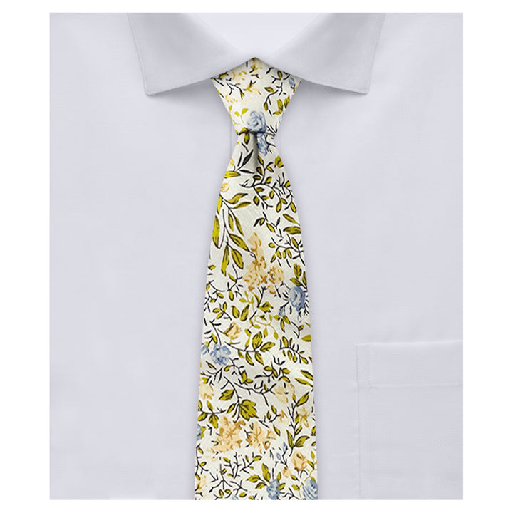 Tropic Bouquet Slim Tie - Green Multi