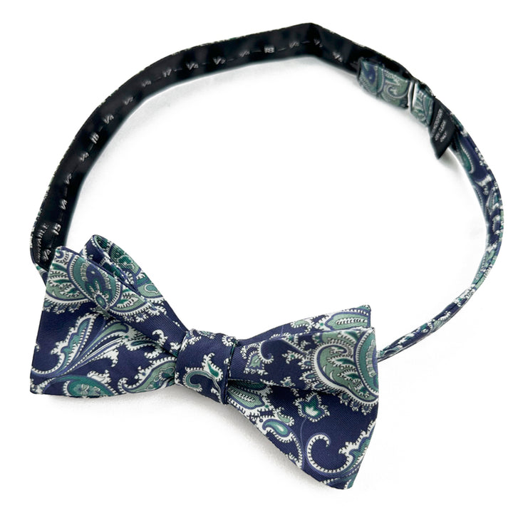 English Paisley Self-Tie Bow Tie - Blue