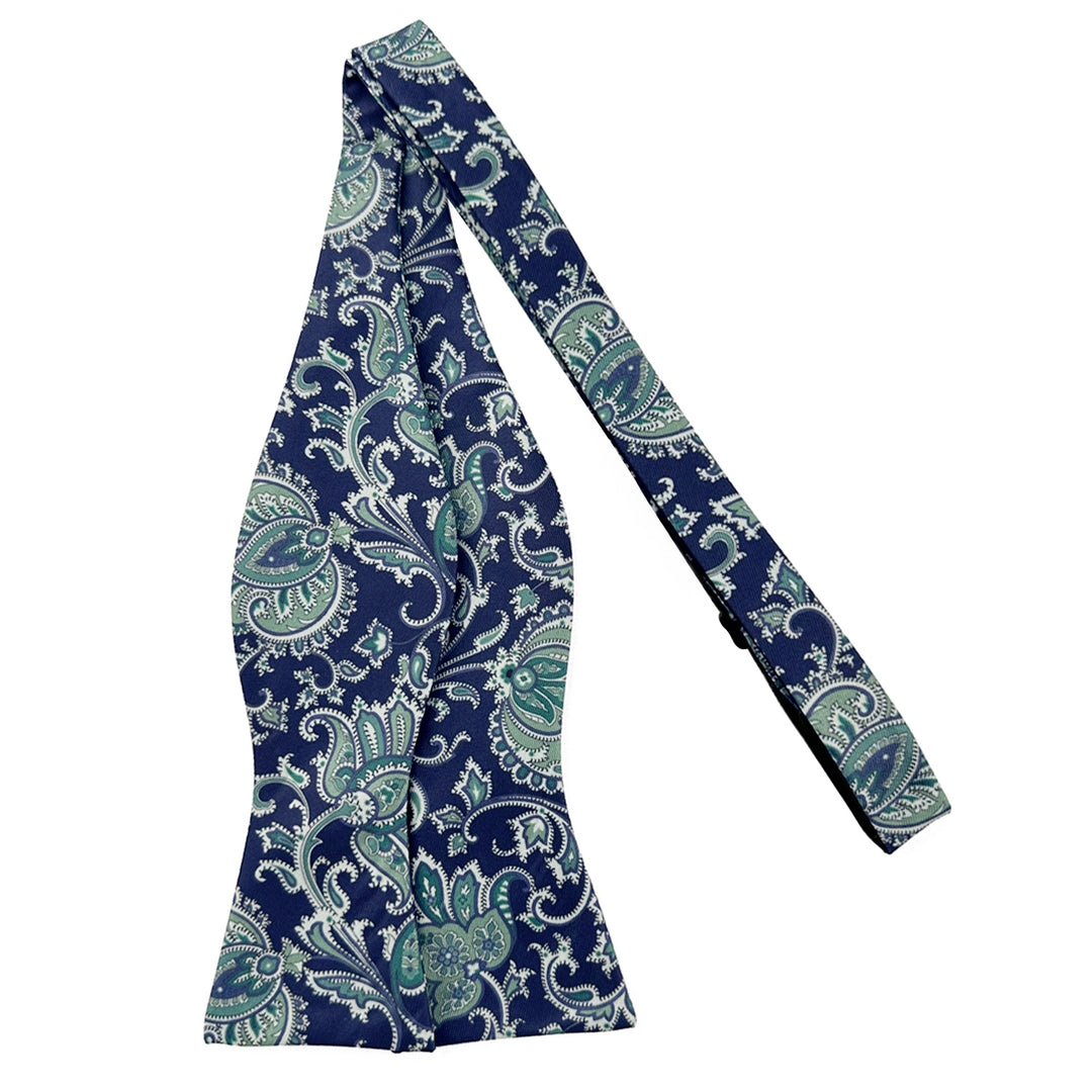 English Paisley Self-Tie Bow Tie - Blue