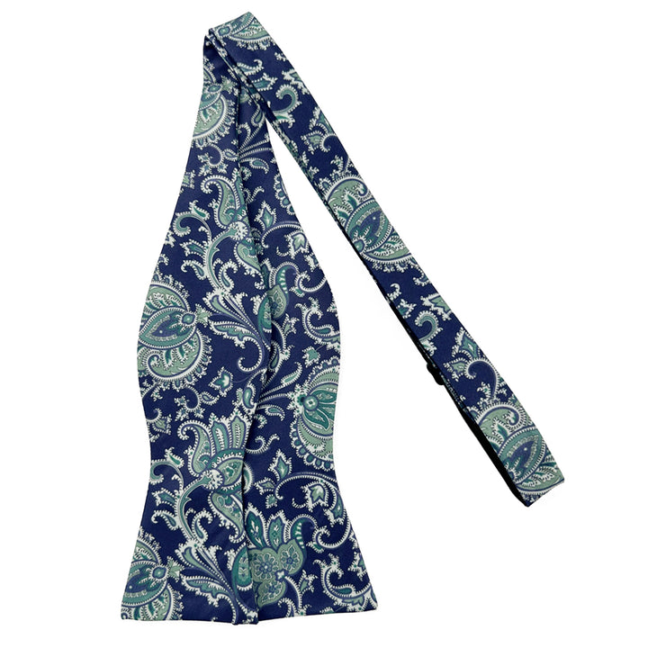 English Paisley Self-Tie Bow Tie - Blue