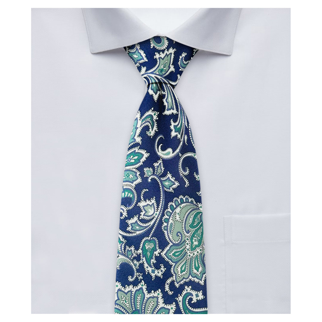 English Paisley Tie - Blue