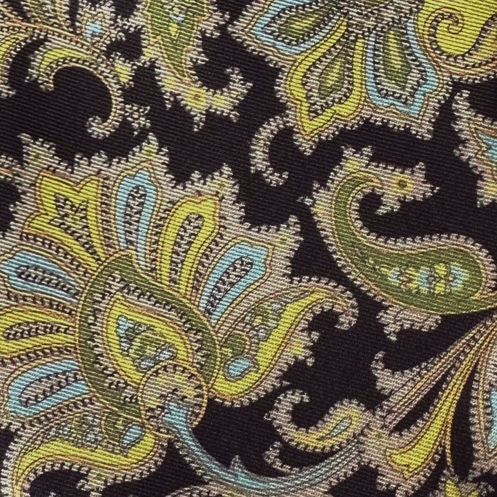 English Paisley Banded Bow Tie - Brown