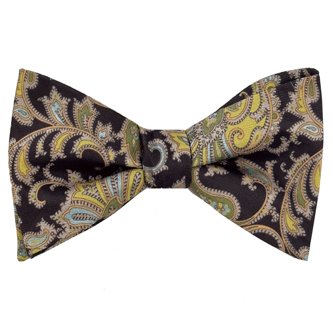 English Paisley Self-Tie Bow Tie - Brown