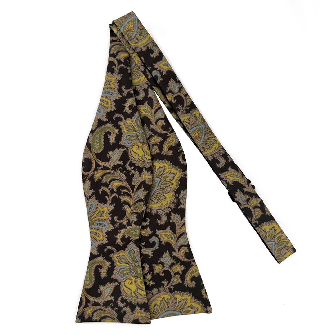 English Paisley Self-Tie Bow Tie - Brown